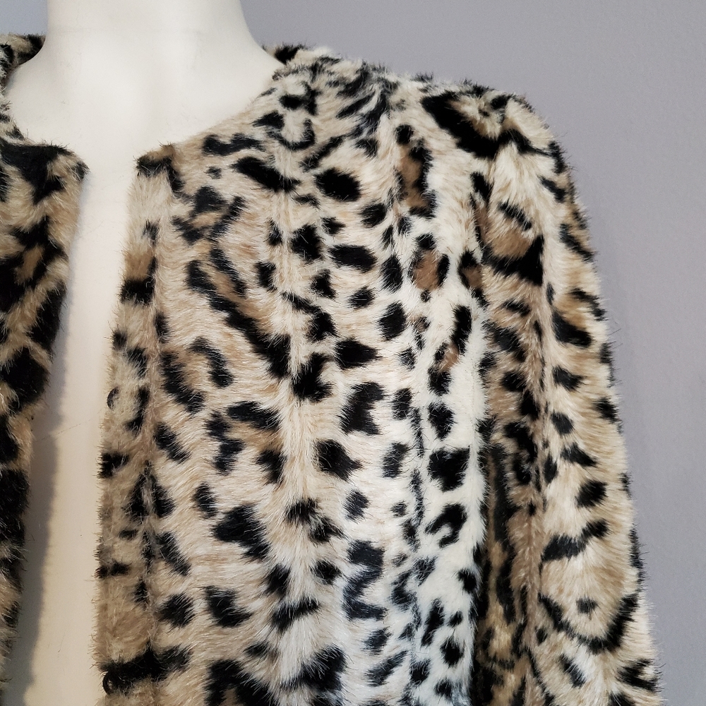 Express Leopard Print Fur Jacket - image 3